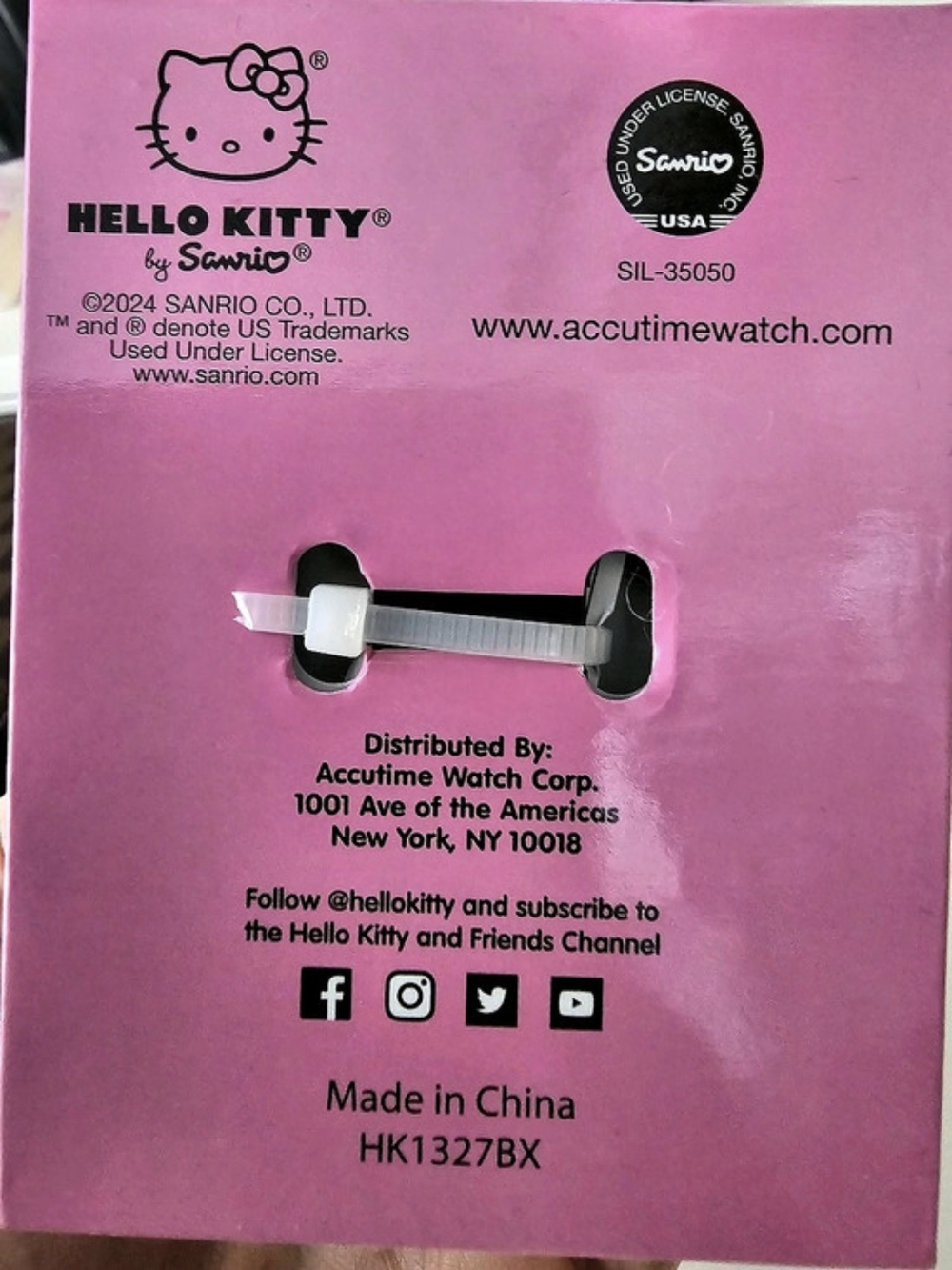 Sanrio Hello Kitty by Sanrio watch Pink & Gold Watch NWT - Picture 3 of 3